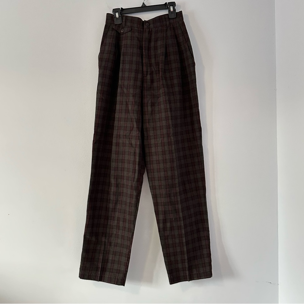 VINTAGE Tartan Plaid Dress Trousers